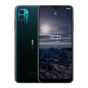 Móvil Nokia G21 en color Nordic Blue. Cuenta con una pantalla de 6,5 pulgadas de alta definición (HD+). Equipado con 4 GB de RAM y 128 GB de capacidad de almacenamiento. Funciona con el sistema operativo Android. Un teléfono móvil confiable de Nokia con un diseño atractivo y un rendimiento eficiente para tareas diarias y multimedia.