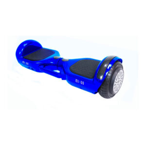Hoverboard de 6,5 pulgadas en color azul con conectividad Bluetooth. Un vehículo de transporte personal eléctrico y autónomo. Ideal para moverse de manera divertida y ágil. Un medio de transporte moderno y entretenido para todas las edades.