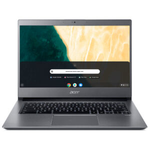 Portátil Acer Chromebook 714 CB714-1W-379F en color gris. Cuenta con una pantalla de 14 pulgadas de alta definición (FHD). Equipado con un procesador Intel Core i3, 4 GB de RAM y 64 GB de almacenamiento eMMC. Funciona con el sistema operativo ChromeOS. Un portátil ligero y potente de Acer para el uso diario, navegación en Internet y tareas en la nube.